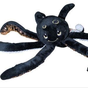 Black and Gold Plush Octopus Toy